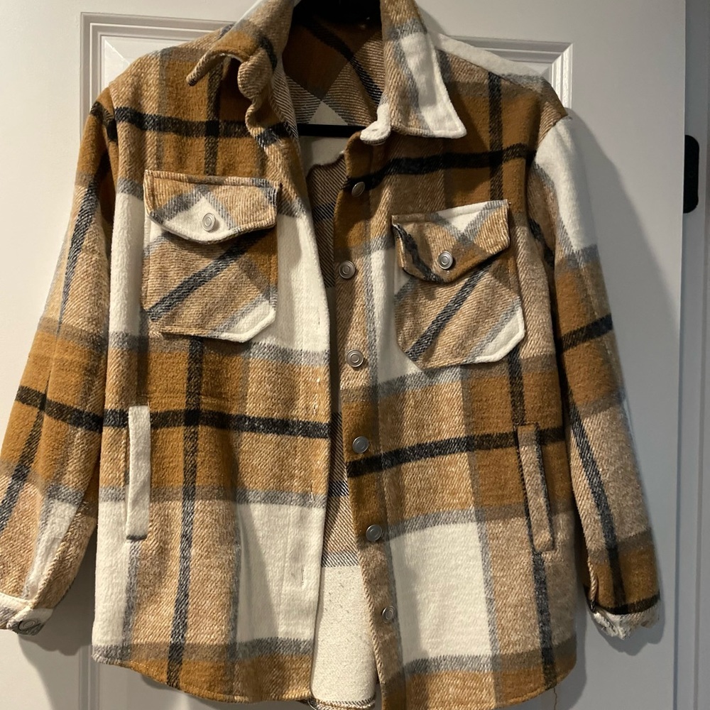 Plaid Shacket XS